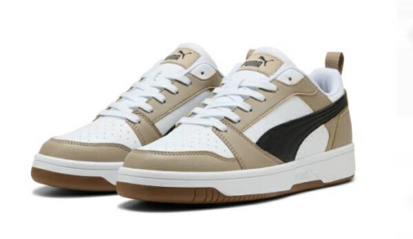 REBOUND V6 LOW PUMA WHITE-PUMA BLACK-ICE COFFEE